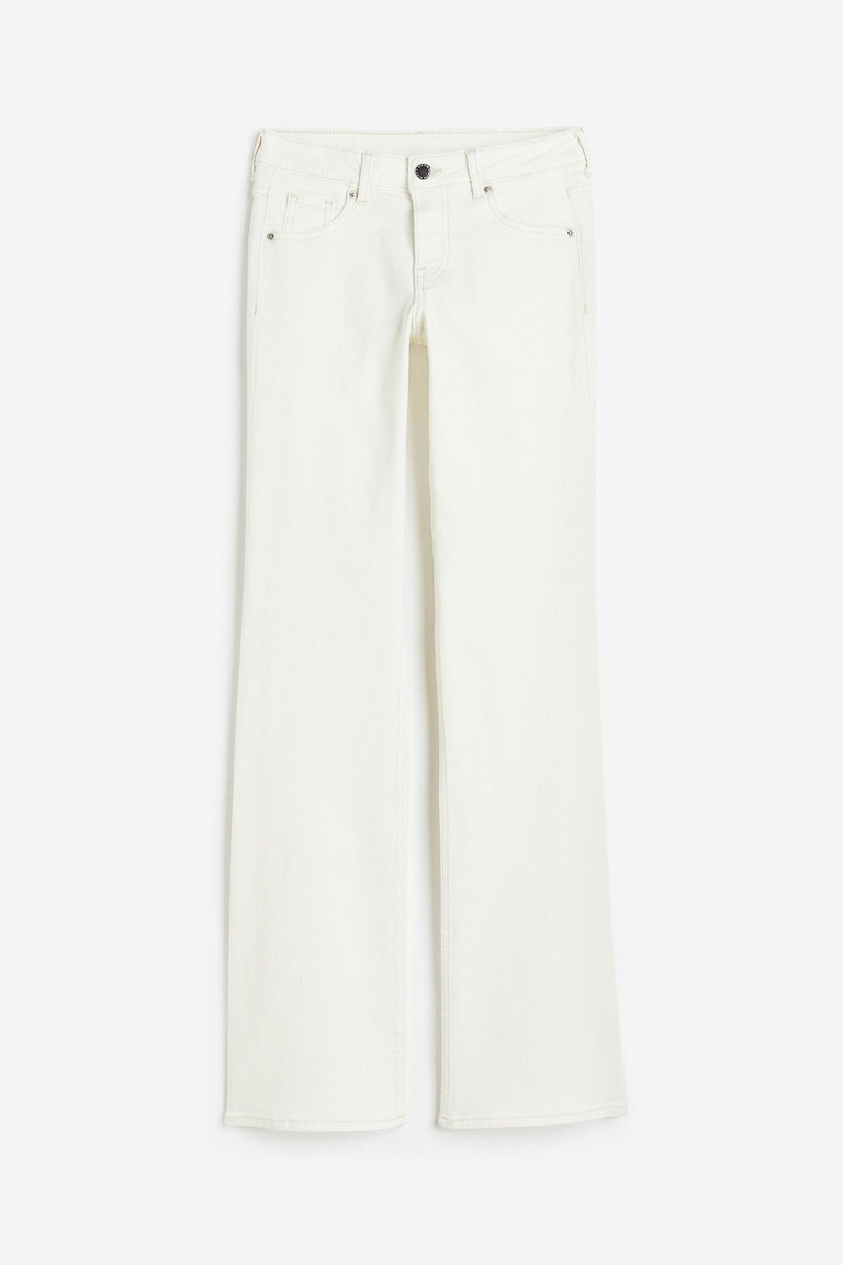 

Низкие джинсы Bootcut H&M, белый