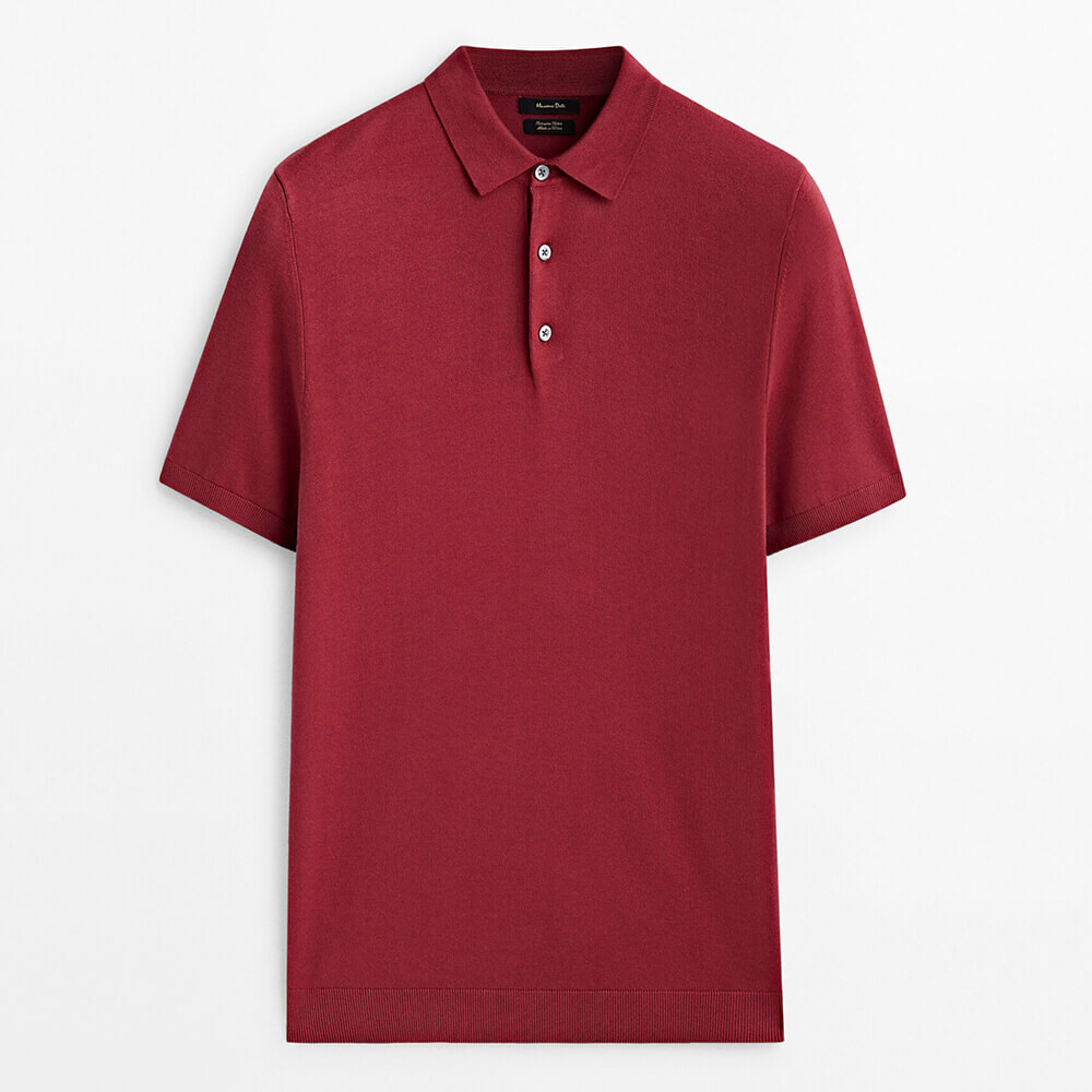 

Хлопковый свитер с воротником поло Massimo Dutti, 0-907