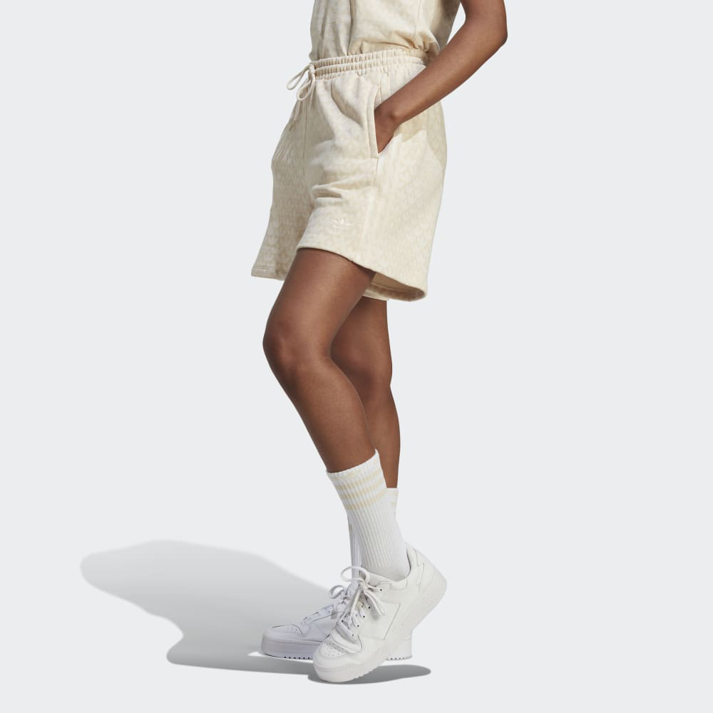 Шорты Adidas Originals Trefoil Monogram Shorts, Белый шорты adidas originals adidas adventure cargo shorts черный