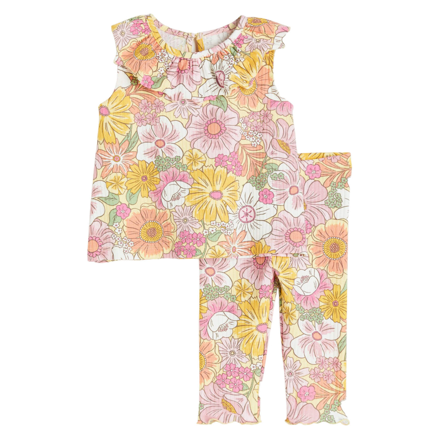 

Комплект одежды H&M Baby Cotton Floral, 2 предмета, желтый