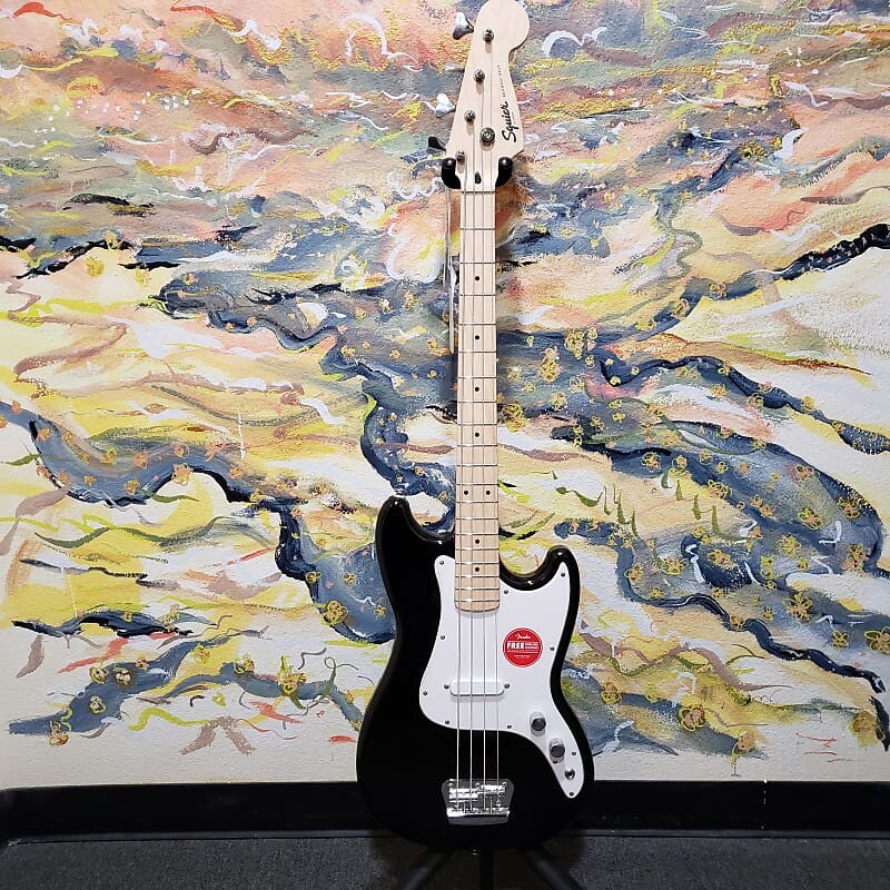 

Squier Bronco Bass Кленовая накладка на гриф Белая накладка Черная Bronco Bass Maple Fingerboard White Pickguard Black