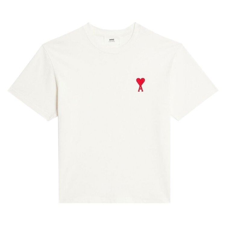 

Футболка Ami T-Shirt 'Natural White/Red', белый