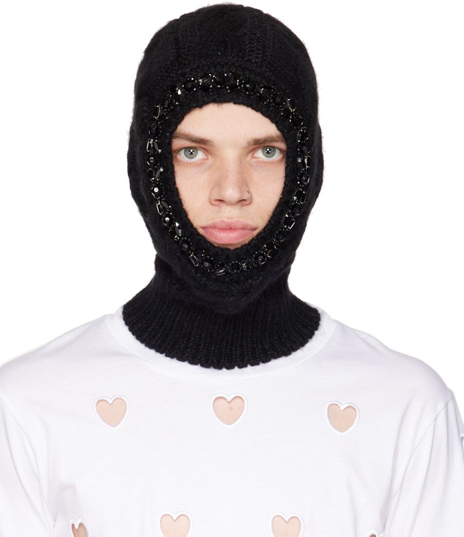 

SSENSE Эксклюзивная черная балаклава с бусинами Simone Rocha