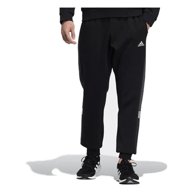 

Спортивные штаны Adidas Side Stripe Contrasting Colors Bundle Feet Sports Black, Черный