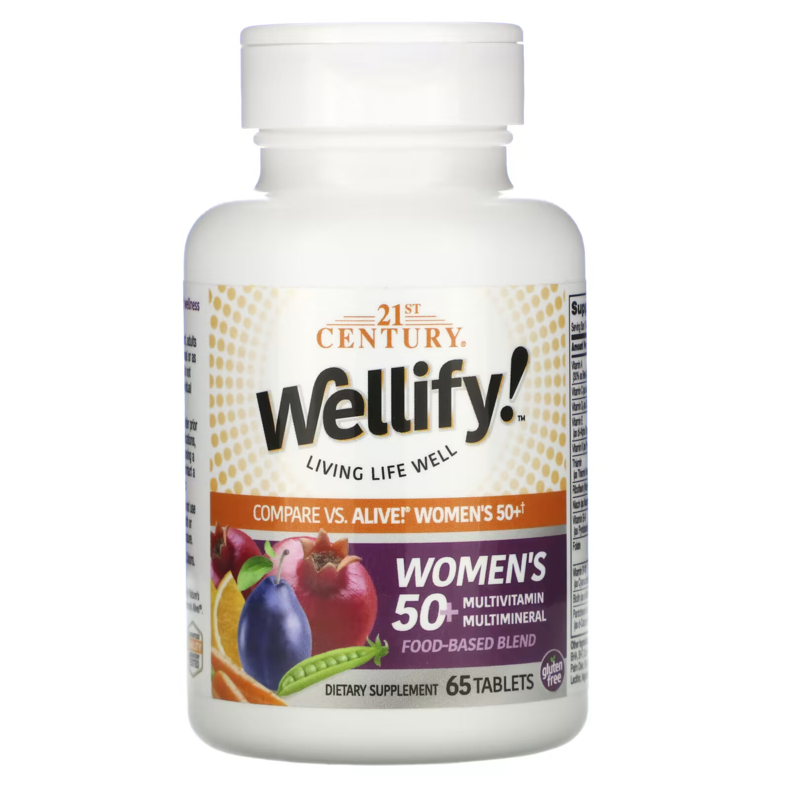 21st Century, Wellify, мультивитамины и мультиминералы для женщин старше 50 лет, 65 таблеток mega multi мультивитамины для женщин 90 таблеток 21st century