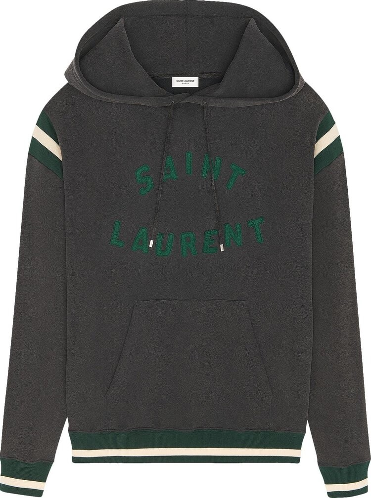 

Худи Saint Laurent Hoodie 'Black/Green', черный
