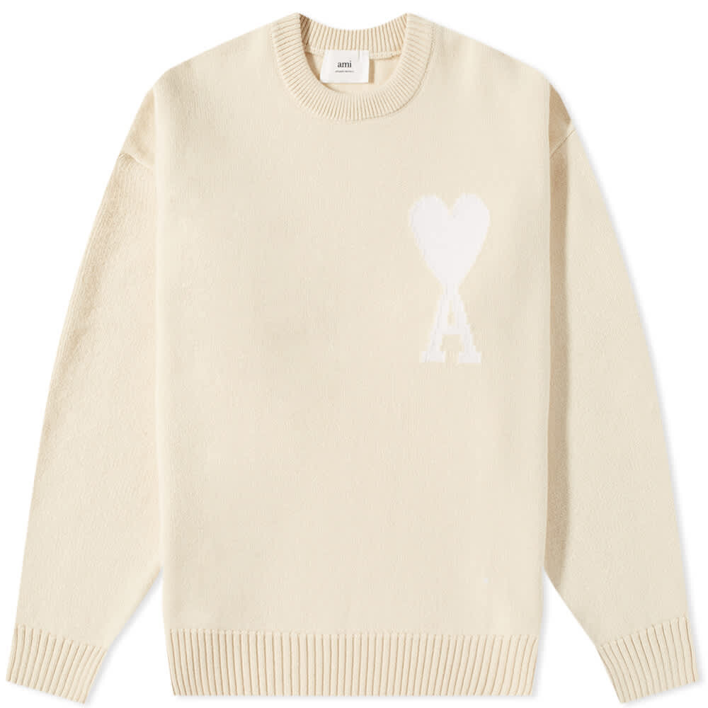 

Джемпер AMI Tonal Large A Heart Crew Knit, Белый