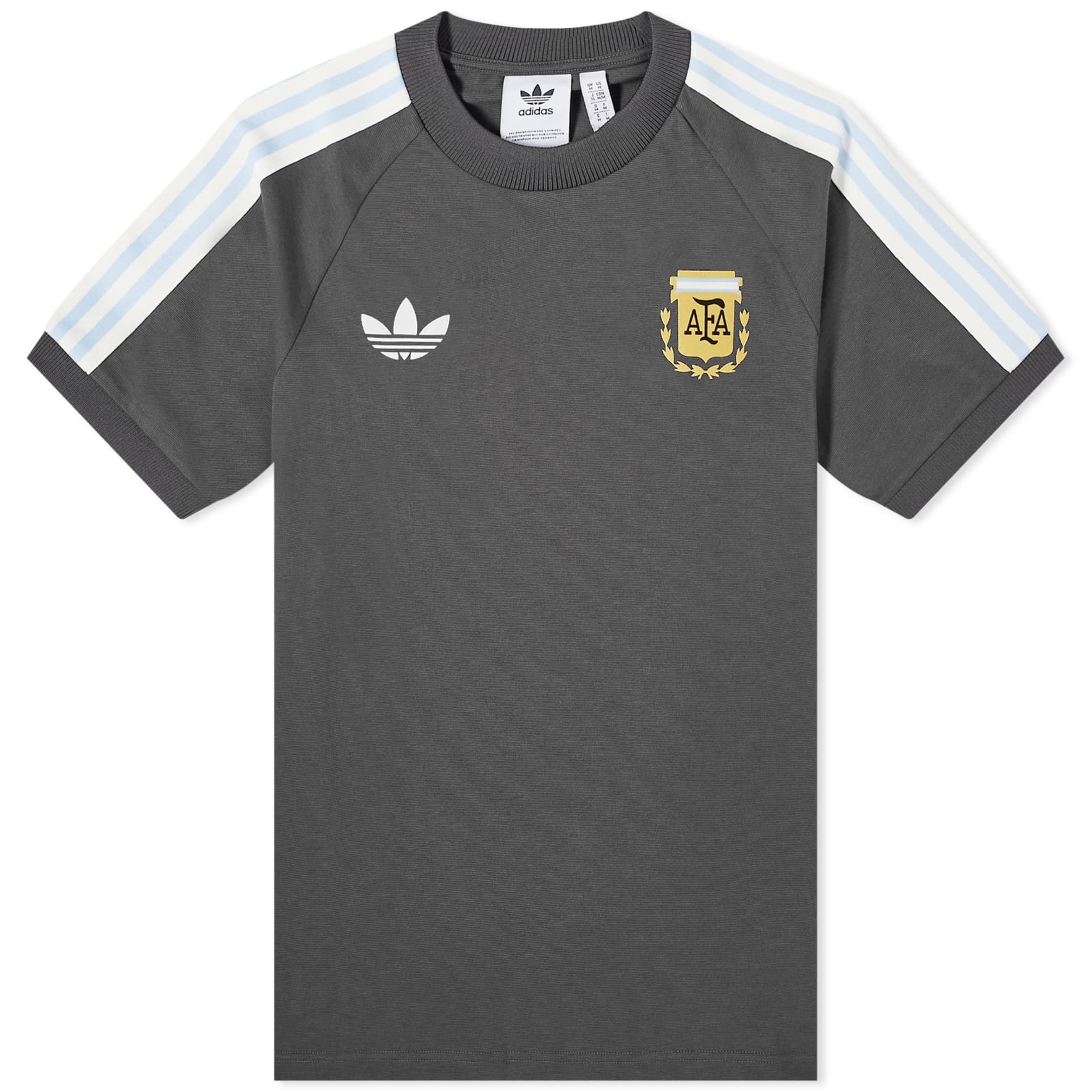 Футболка Adidas Argentina OG 3 Stripe, темно-серый/мультиколор