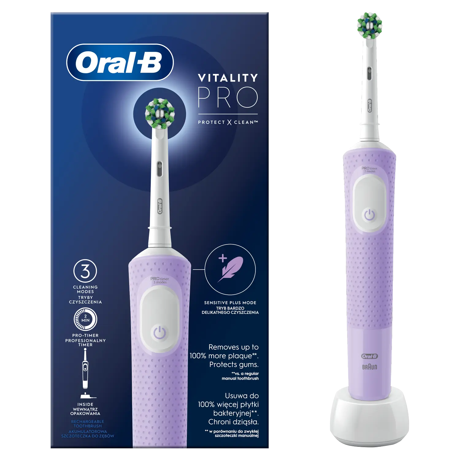 

Электрическая зубная щетка Oral-B Vital Pro Lilac