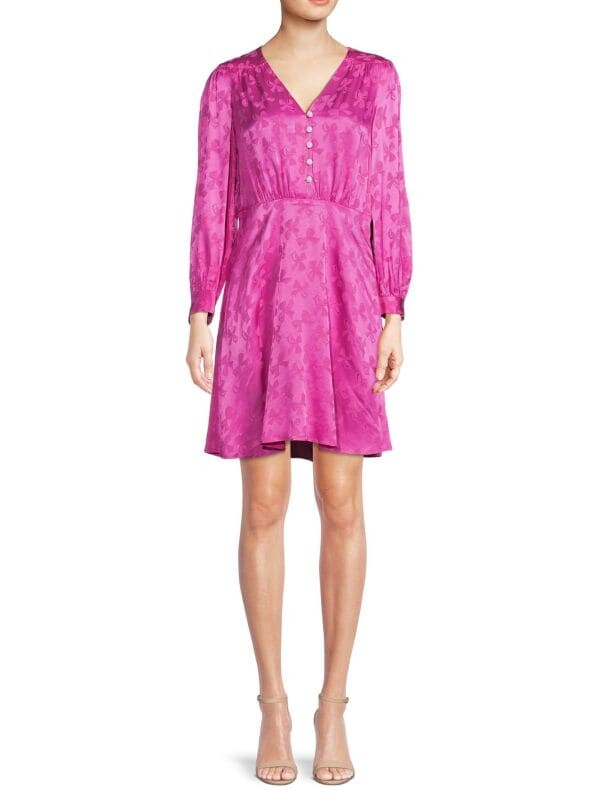 

Мини-платье с цветочным принтом с пышной юбкой kate spade new york Purple