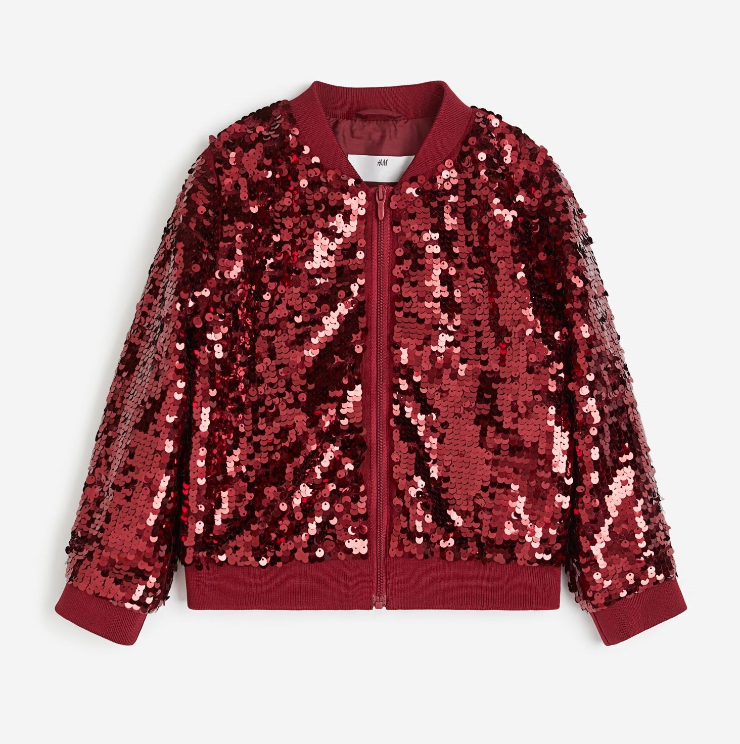 

Куртка-бомбер H&M Sequined, красный