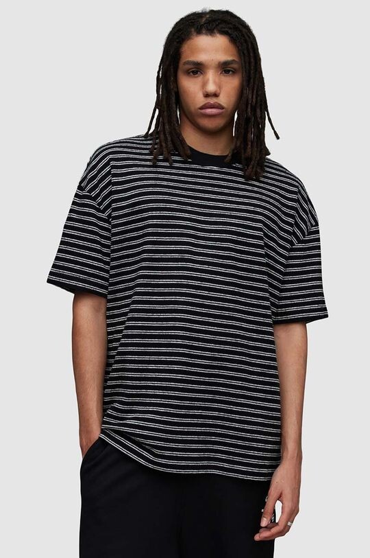 

Хлопковая футболка RICKY SS CREW AllSaints, черный