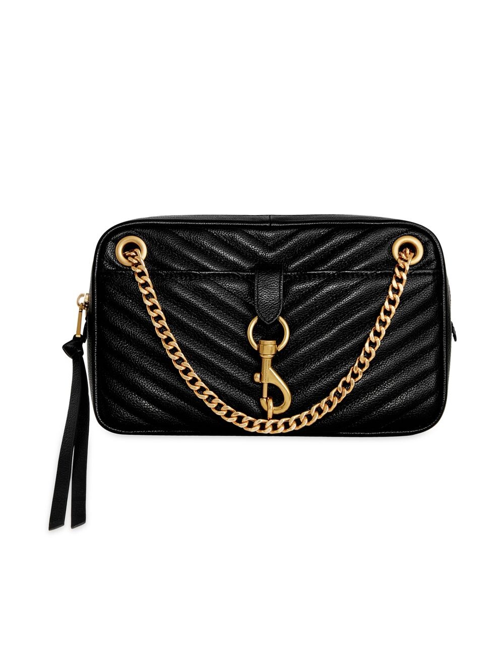 

Стеганая кожаная сумка через плечо Edie Rebecca Minkoff, черный