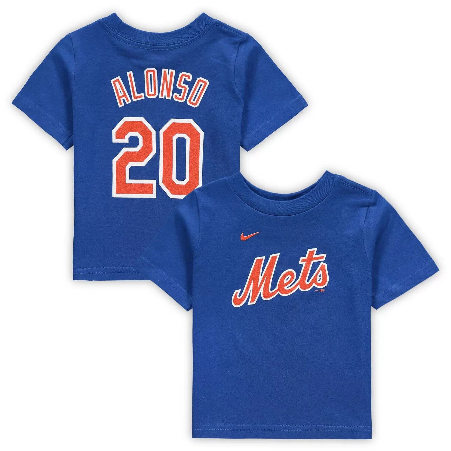 

Детская футболка Nike Pete Alonso Royal New York Mets с именем и номером игрока Nike