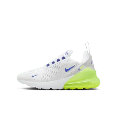 

Кроссовки Nike Air Max 270, цвет White/Volt/Photon Dust/Astronomy Blue