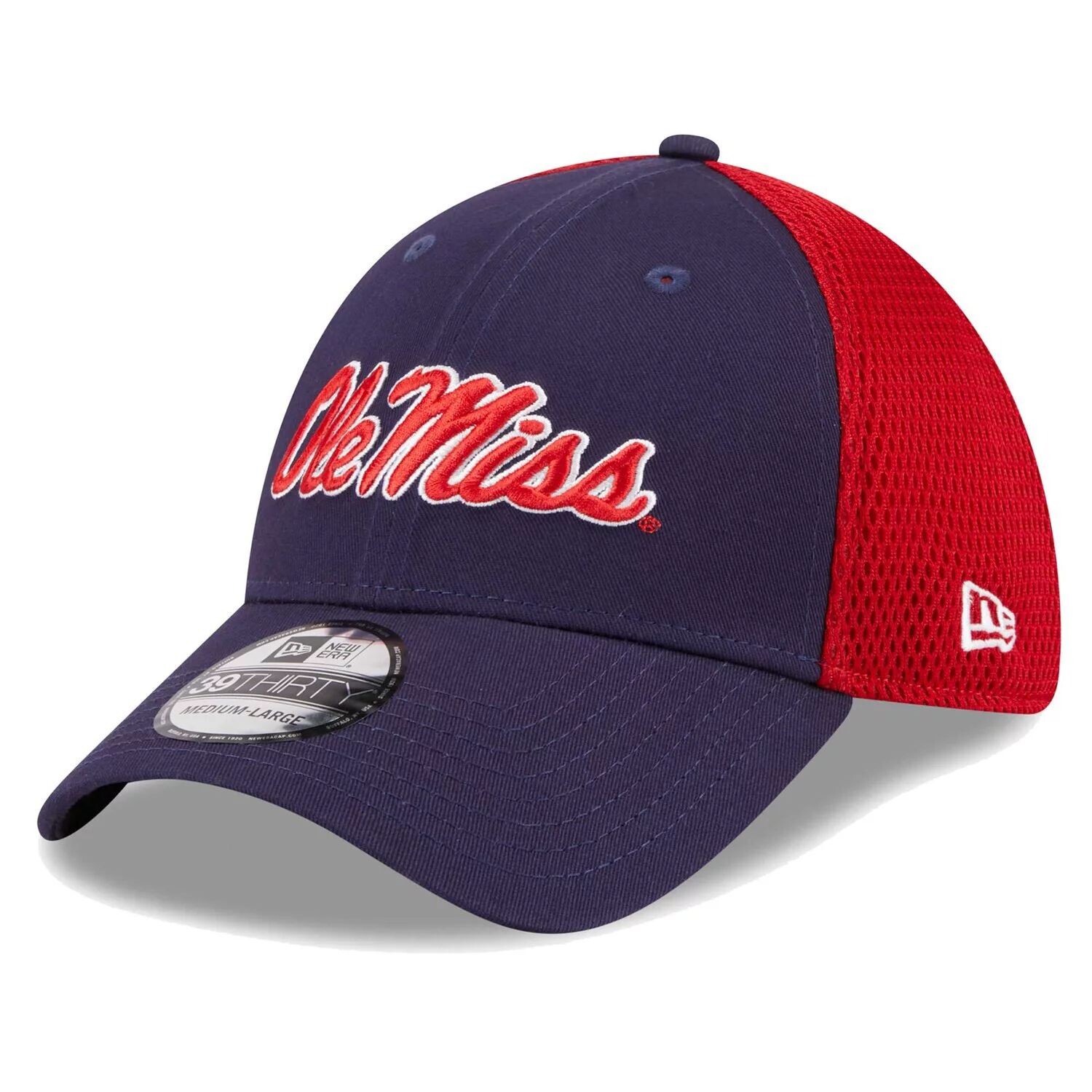 

Мужская темно-синяя шляпа New Era Ole Miss Rebels Evergreen Neo 39THIRTY Flex Hat