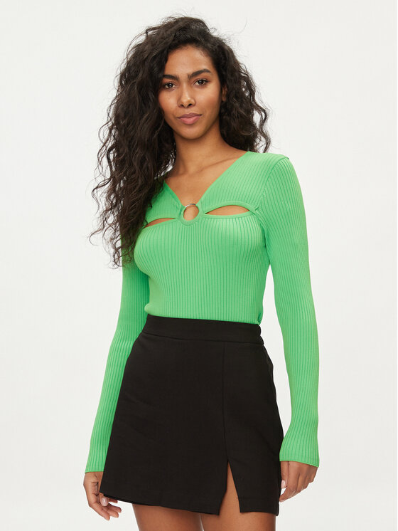 Узкая блузка Only, зеленый
