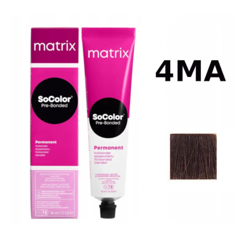 Стойкая краска для волос 4ма Matrix Socolor Pre-Bonded, 90 мл стойкая краска для волос 5w matrix socolor beauty 90 мл