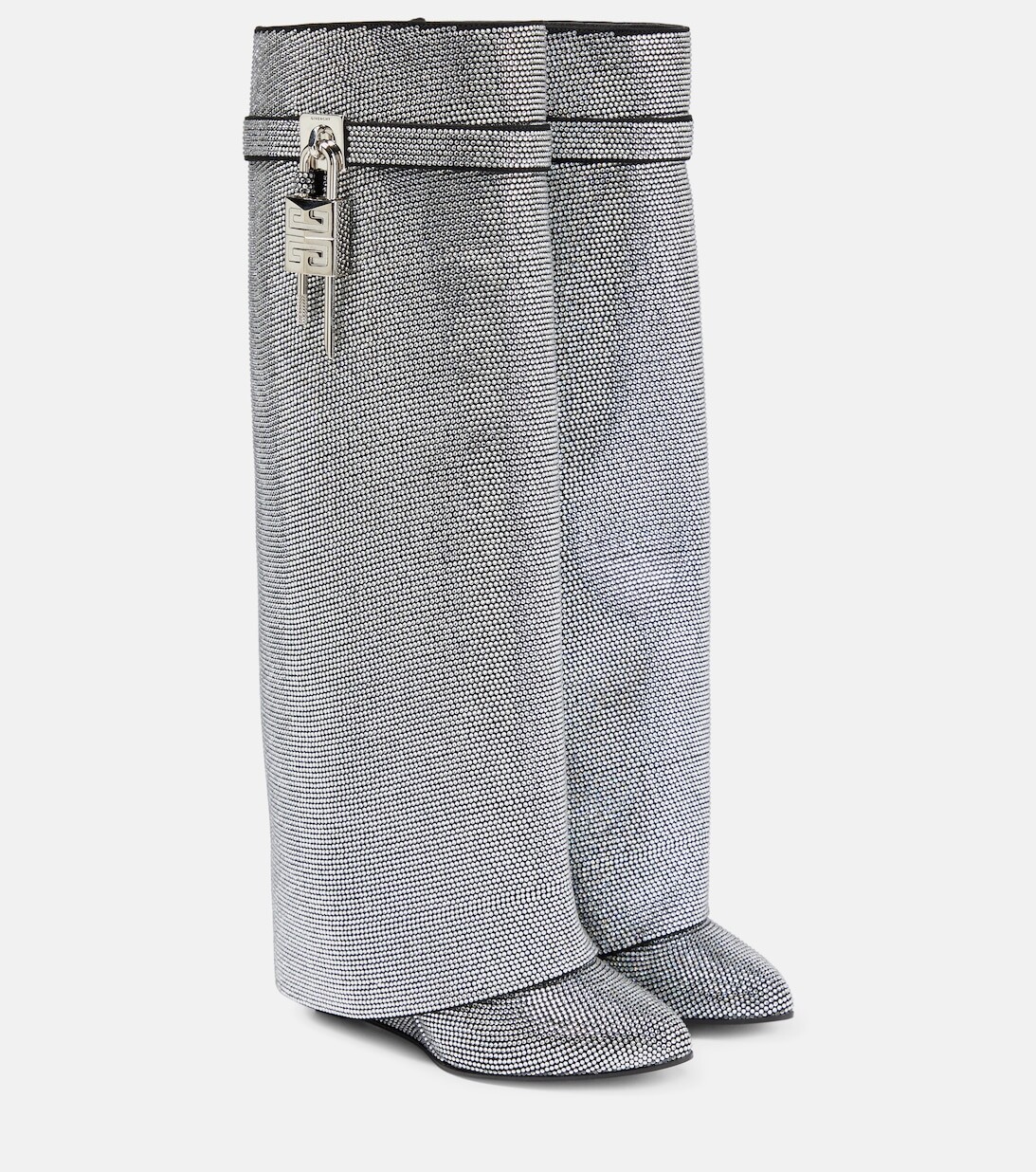 

Декорированные сапоги Shark Lock Givenchy, металлик