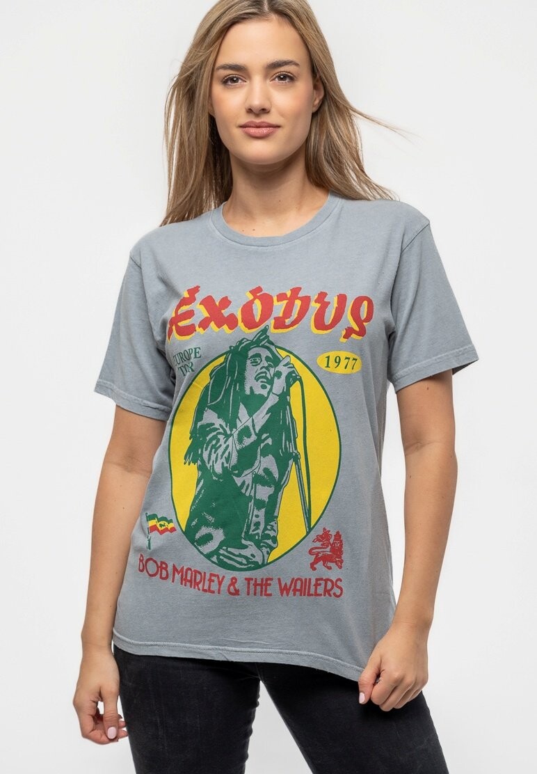

Футболка с принтом BOB MARLEY EXODUS Paradiso Clothing, серый