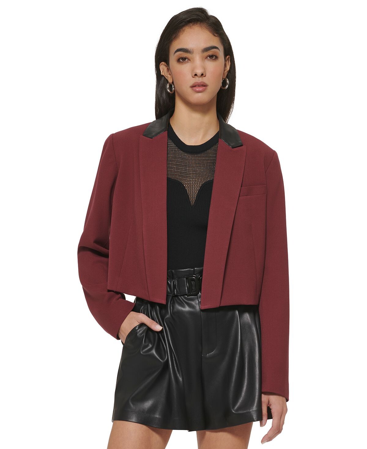 

Женский укороченный пиджак с открытым передом DKNY