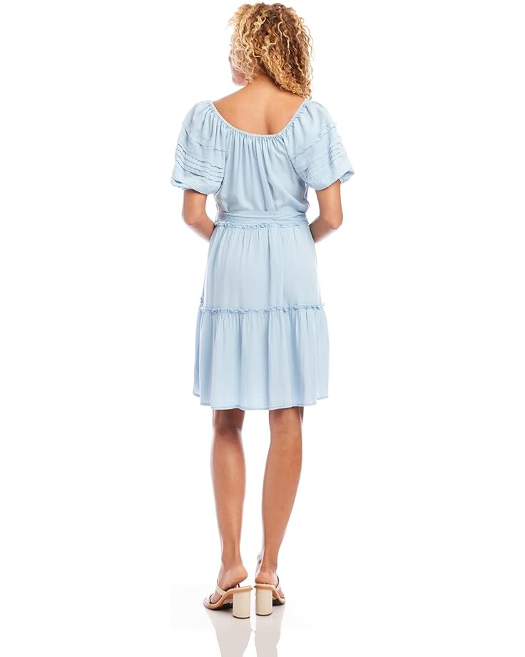 Платье Karen Kane Short Sleeve Tiered Dress, цвет Chambray платье karen kane bishop sleeve dress черный