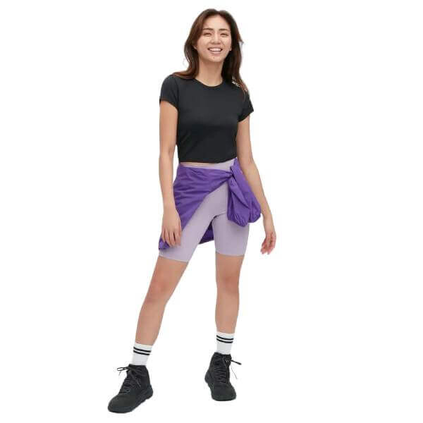 

Футболка Uniqlo AIRism Extra Soft Cropped Sleeved, черный