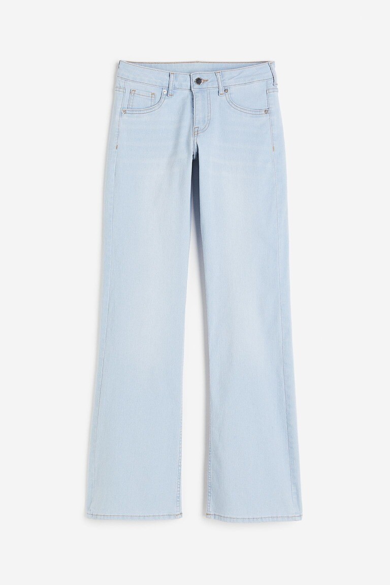 

Низкие джинсы Bootcut H&M, светло-голубой