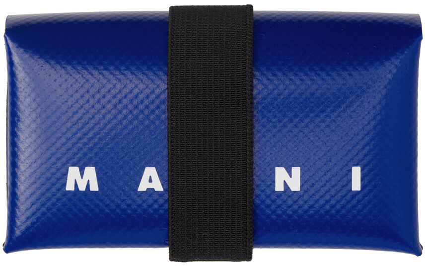 

Синий кошелек Trifold из ПВХ Marni