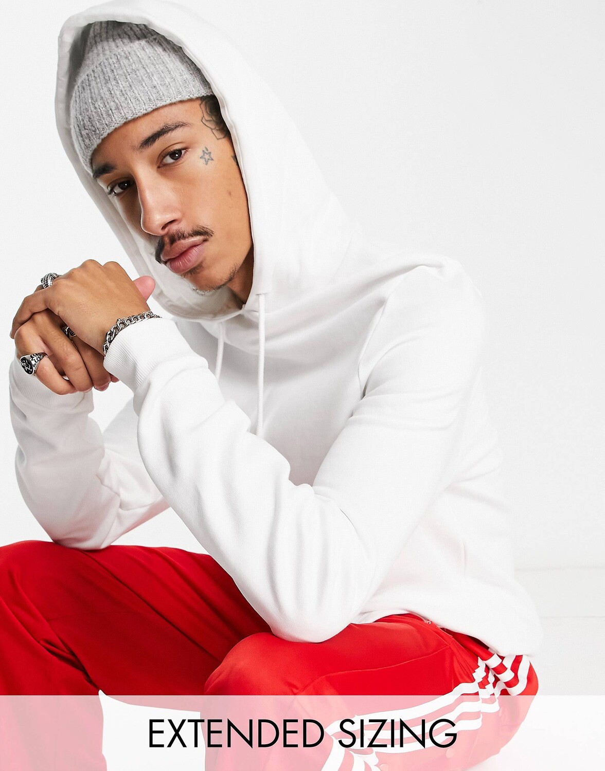 

Худи белого цвета ASOS DESIGN - WHITE, Белый