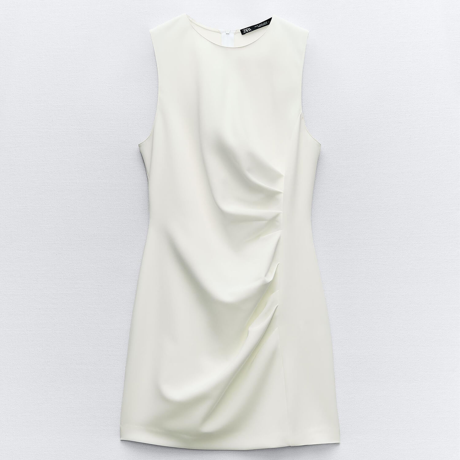 Платье Zara Gathered Short, белый