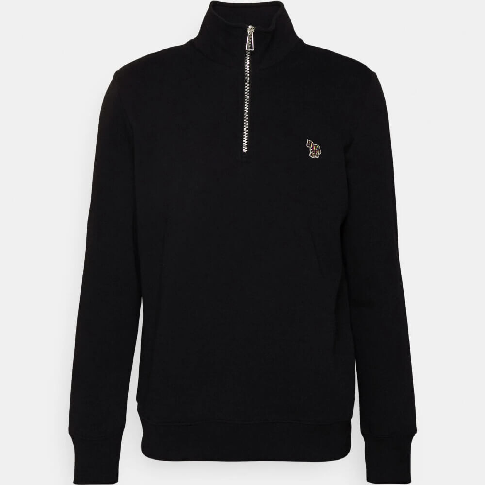 

Свитшот PS Paul Smith Half Zip Zebra, черный