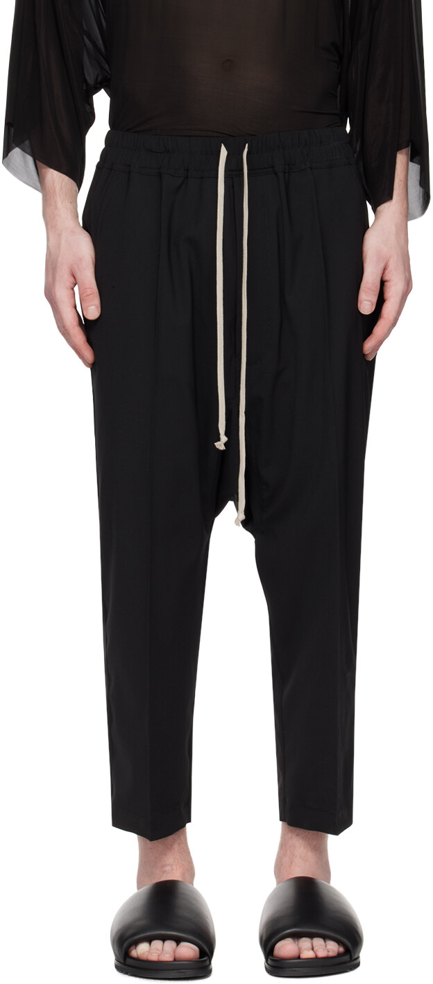 

Черные укороченные брюки Rick Owens, Черный