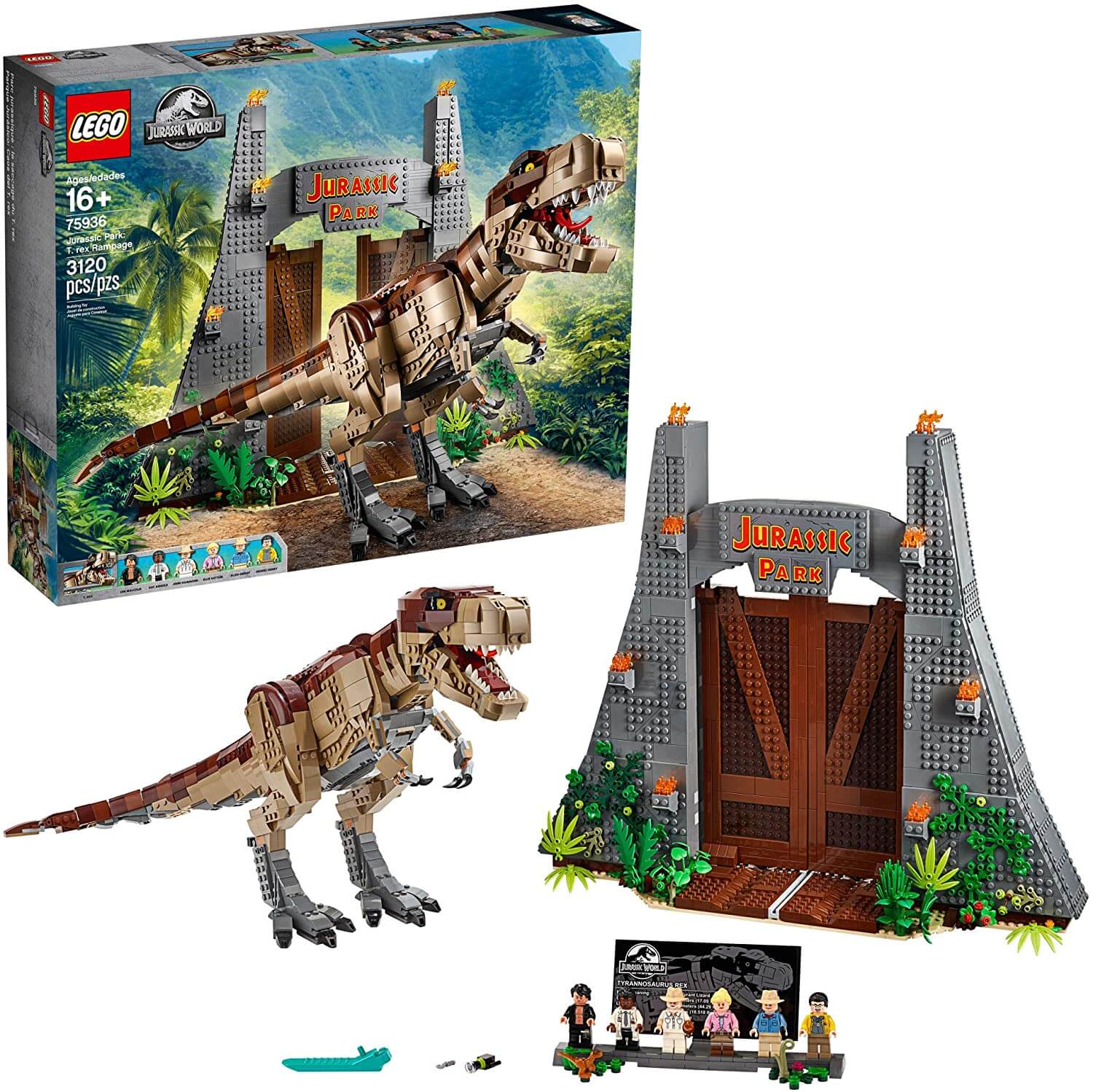 Конструктор Парк Юрского периода: ярость Ти-Рекса 75936 Lego Jurassic World цена и фото