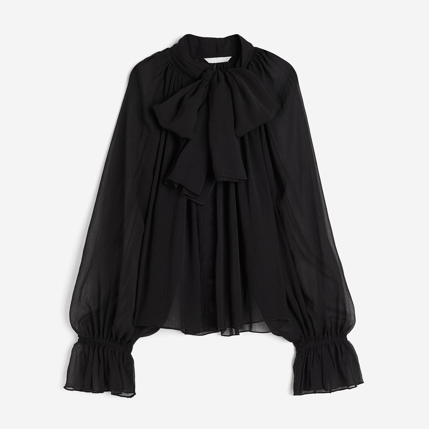 

Блуза H&M Tie-neck Chiffon, черный