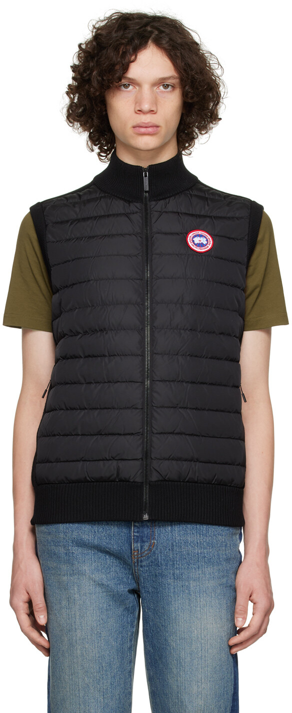 

Черный гибридный пуховый жилет Canada Goose