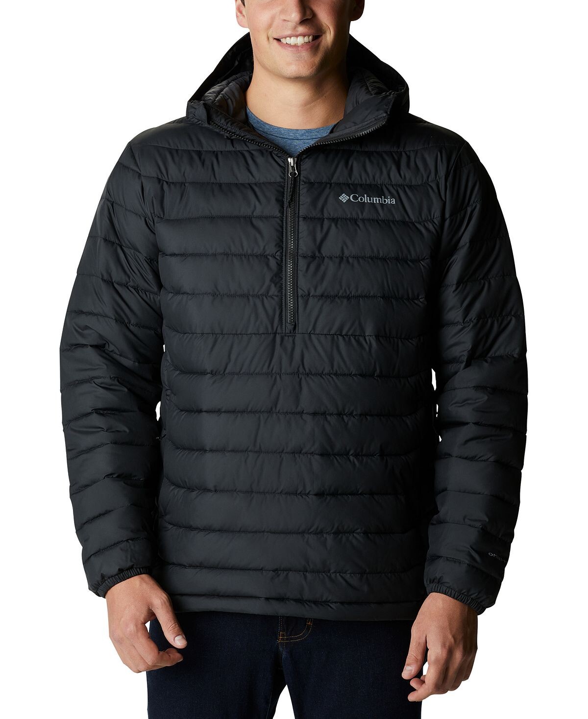 

Мужской водостойкий стеганый анорак-пуховик powder lite Columbia, черный
