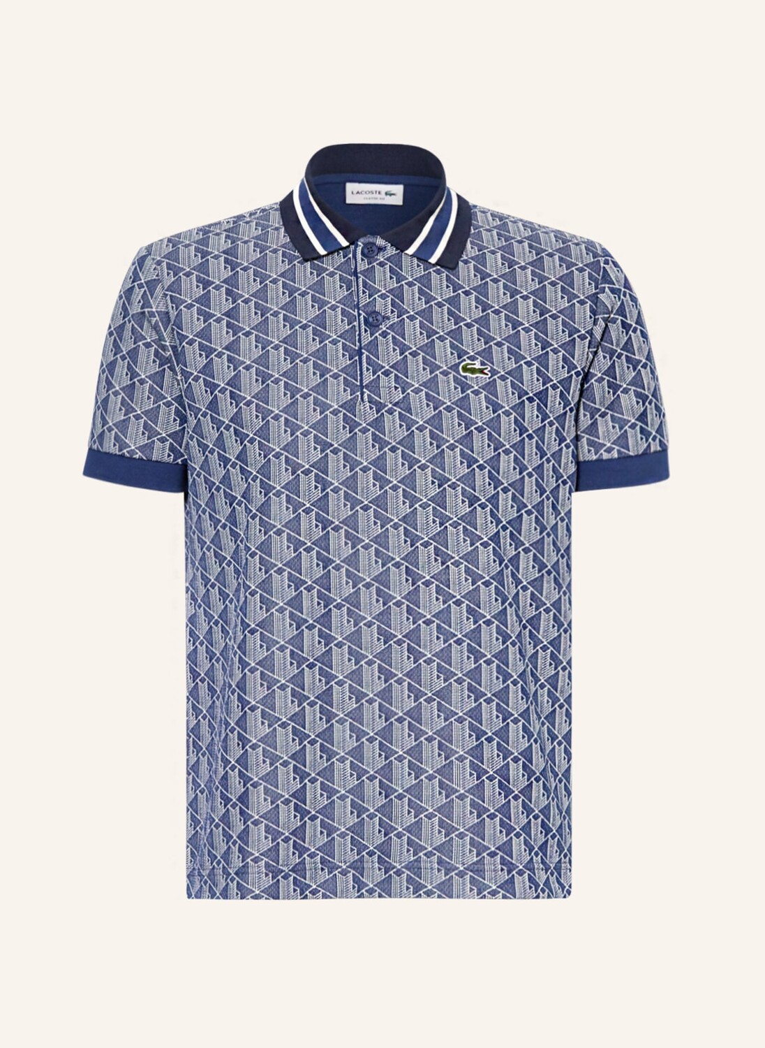 

Рубашка поло LACOSTE Strick Classic Fit, синий