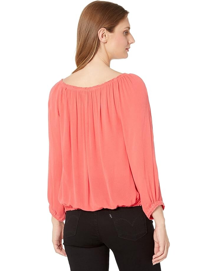 

Топ Tommy Hilfiger Long Sleeve Off-the-Shoulder Top, цвет Geranium