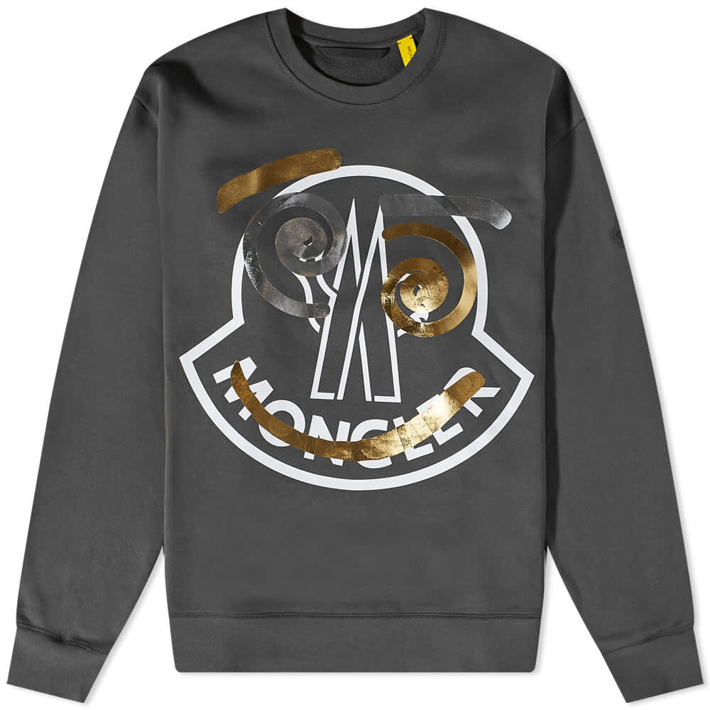 

Толстовка Moncler Genius Smiley Logo Crew Sweat, Серый