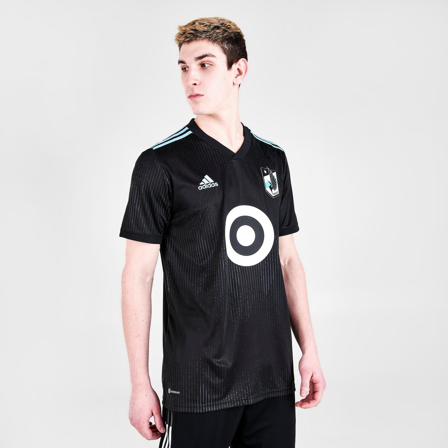 

Мужская футбольная майка Adidas Minnesota United FC 2022 Home Soccer, черный