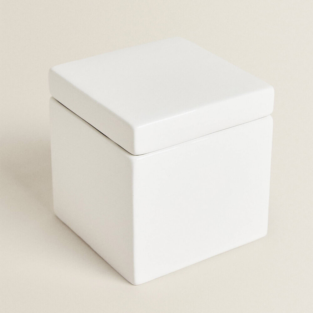 

Банка для хранения с крышкой Zara Home Earthenware, белый