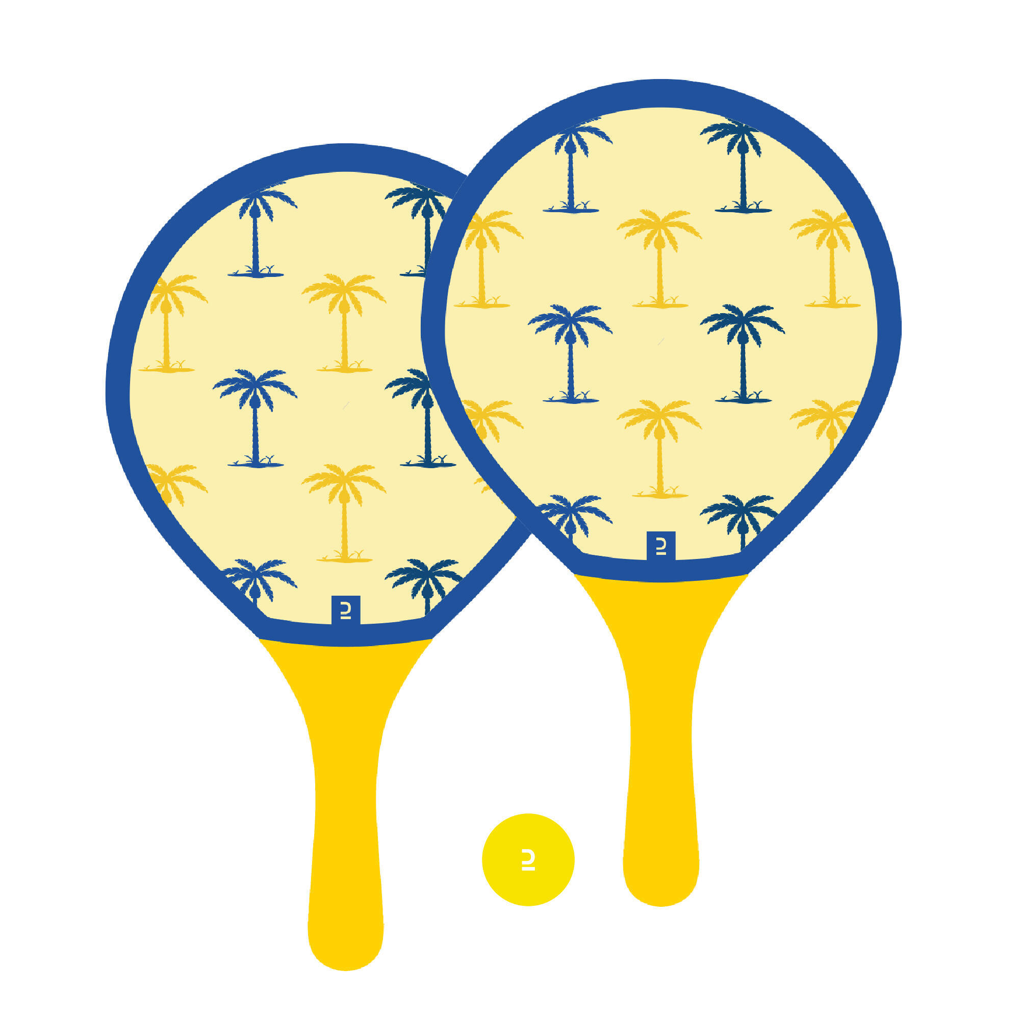 Набор теннисных ракеток Woody желтый SANDEVER, желтый/гортензия