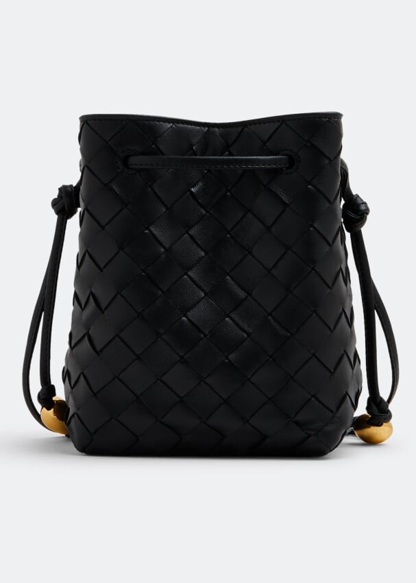 

Сумка кросс-боди BOTTEGA VENETA Small intrecciato bucket bag, черный
