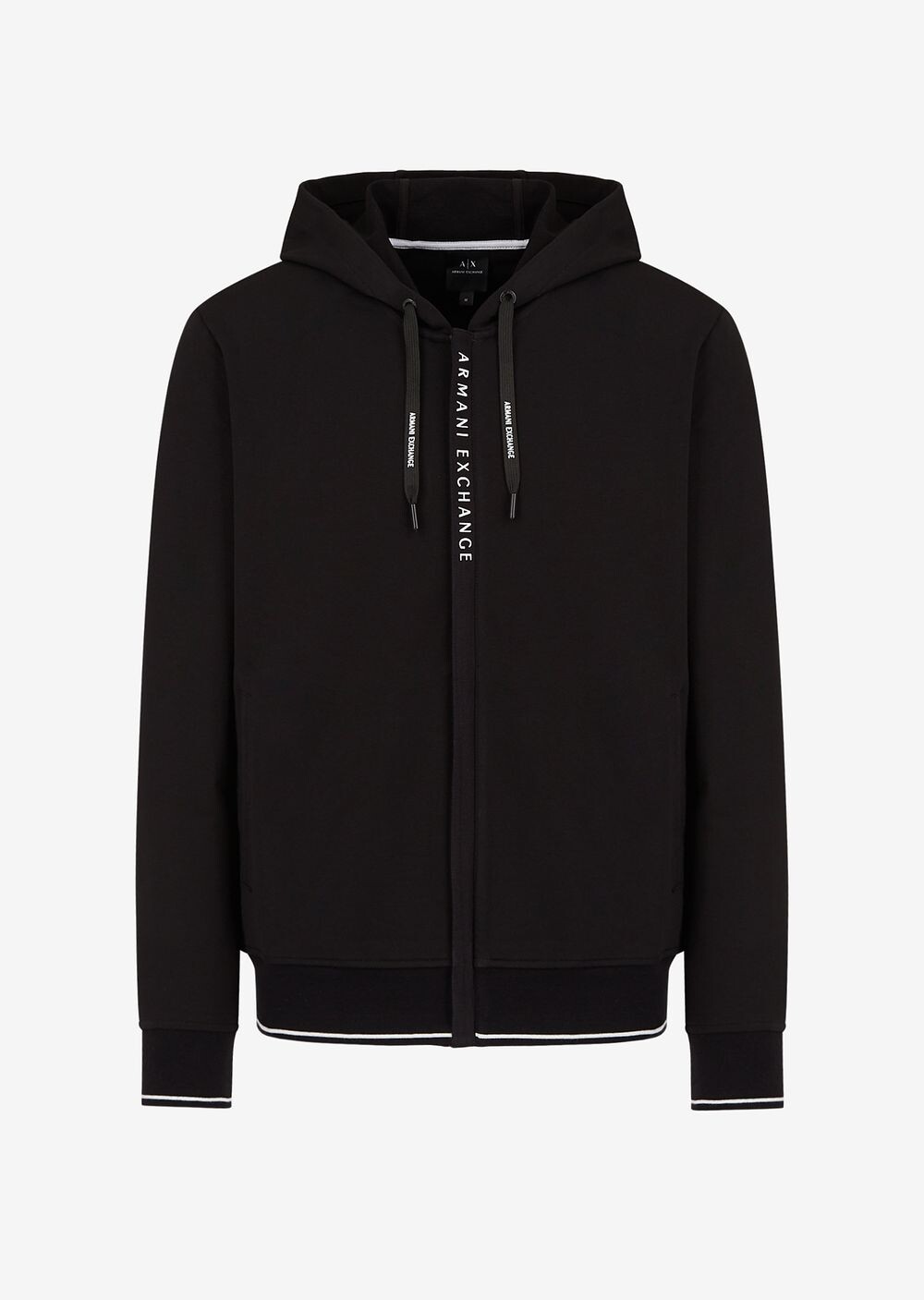 

Толстовка с капюшоном на молнии Armani Exchange, черный