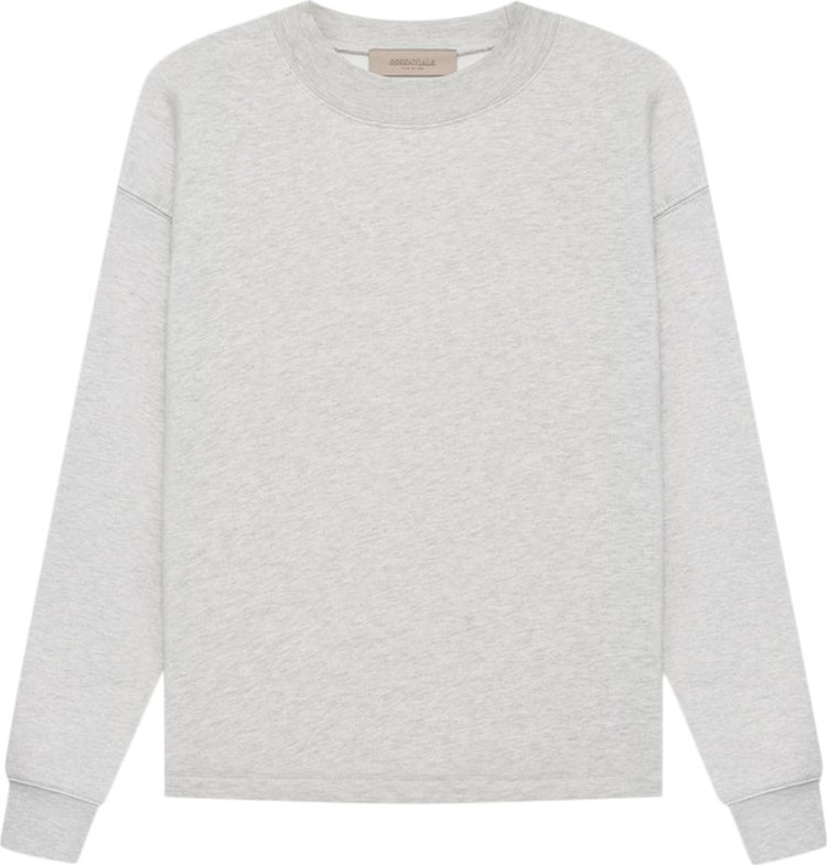 Толстовка Fear of God Essentials Relaxed Crewneck 'Light Oatmeal', серый - фото