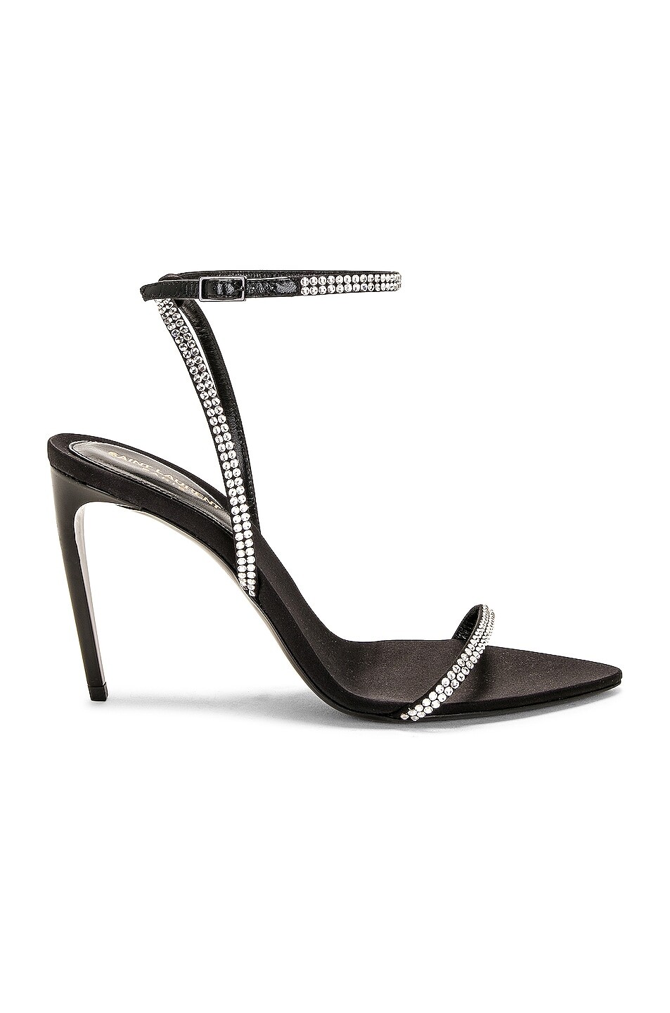 

Сандалии Saint Laurent Gippy 90, цвет Nero & Crystal