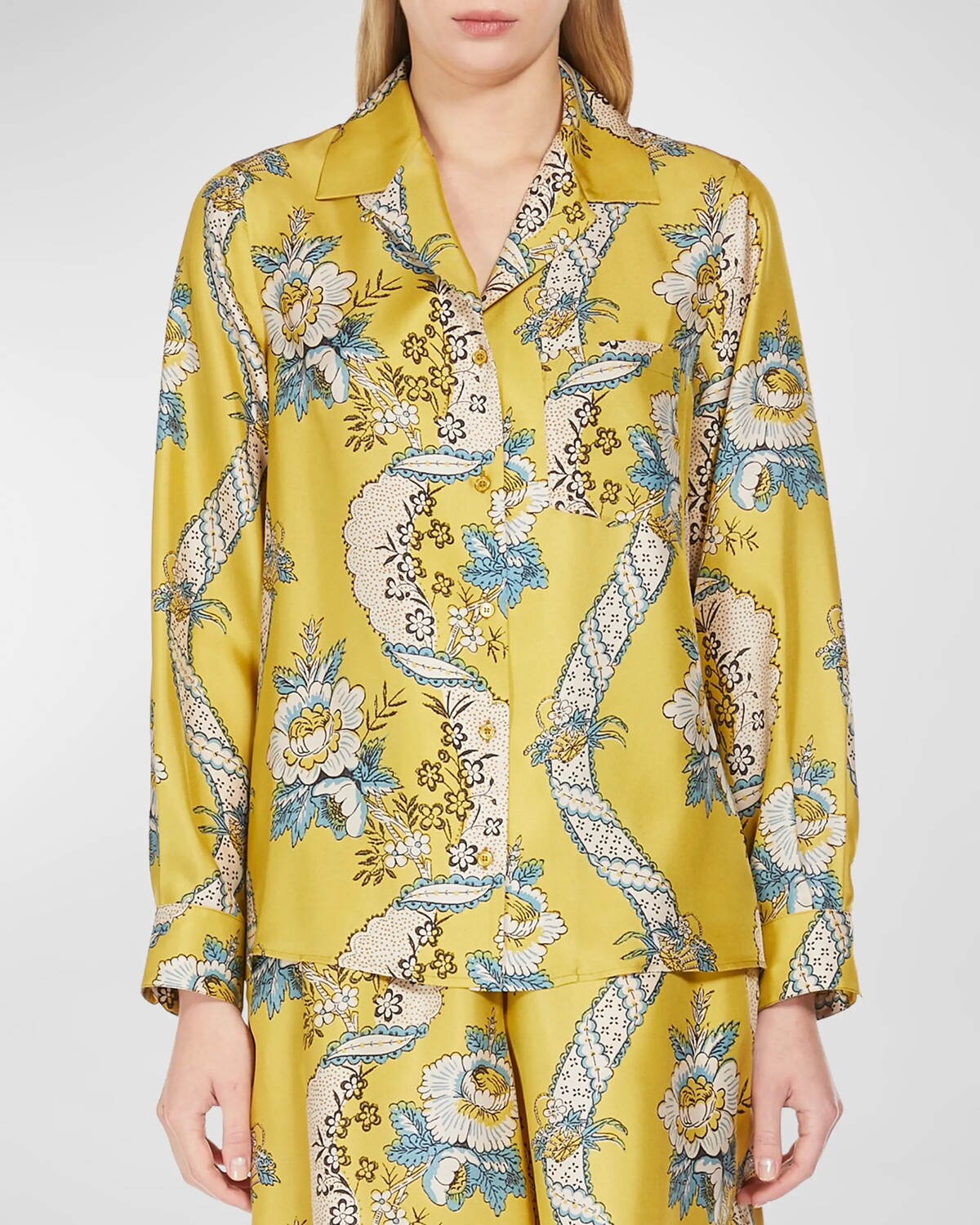 

Шелковая рубашка Onica с цветочным принтом Weekend Max Mara, цвет Yellow Ribbons