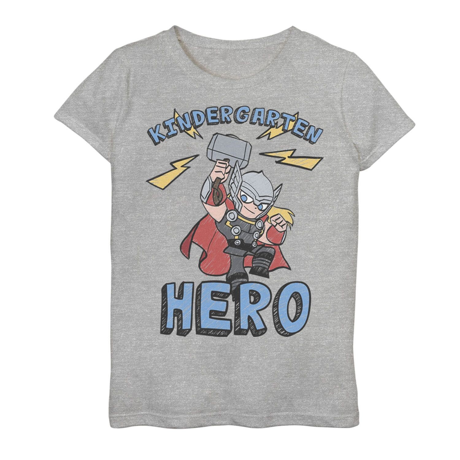 

Школьная футболка с героем детского сада для девочек 7–16 лет Marvel The Mighty Thor Licensed Character