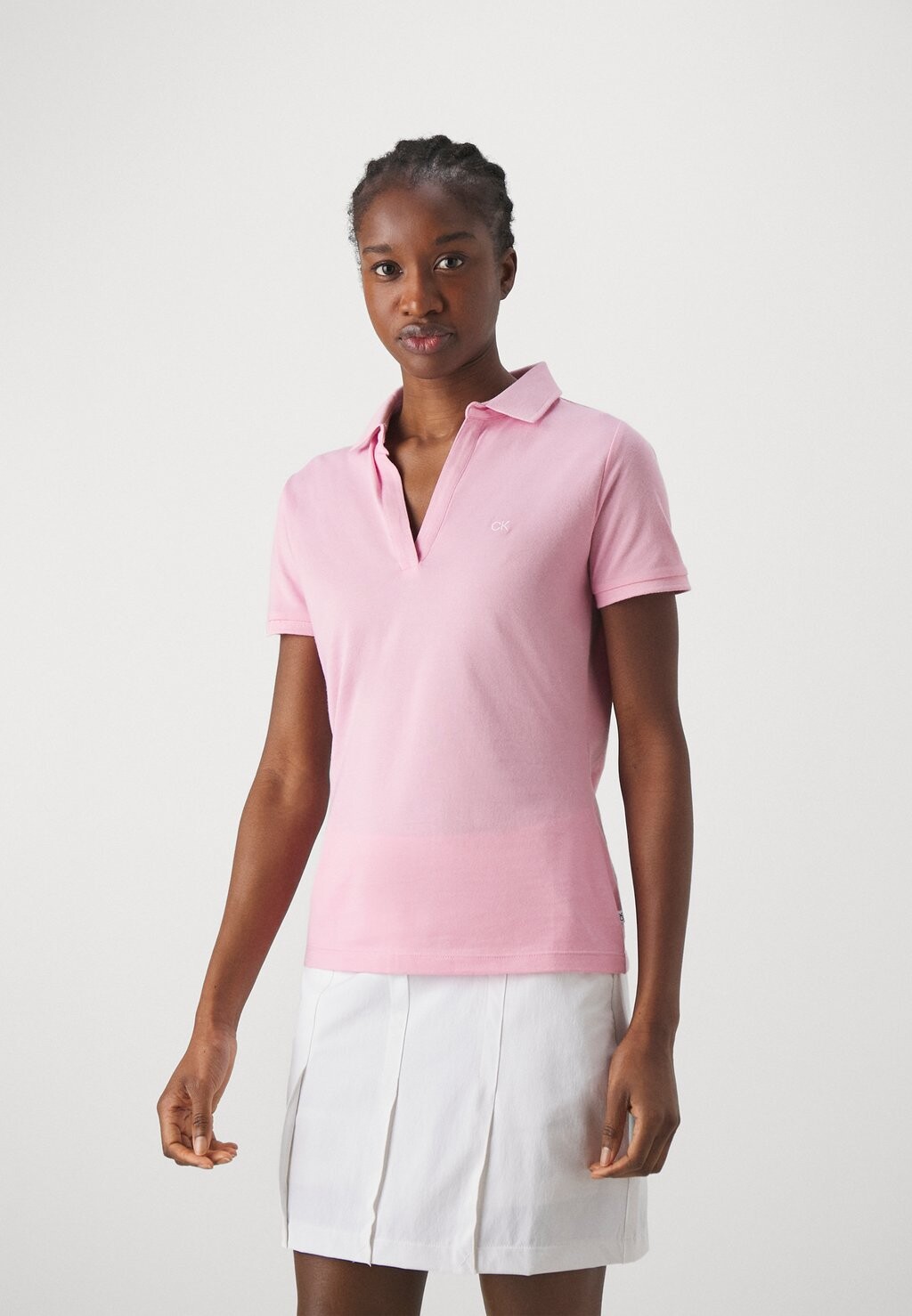 

Рубашка-поло KATIE OPEN NECK Calvin Klein, цвет pink